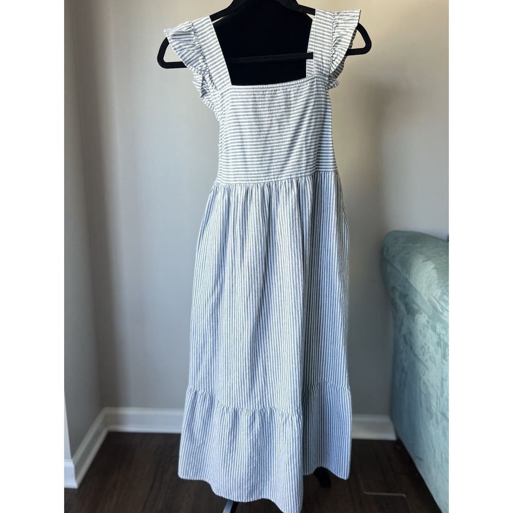 Coquette Farm Country Cottage Party Ruffle Dress With Pockets Women's Size L